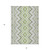 3' X 5' Green Ivory And Gray Geometric Washable Indoor Outdoor Area Rug