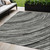 5' X 8' Taupe Charcoal And Ivory Abstract Washable Indoor Outdoor Area Rug