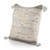 20" X 20" Gray And Off-White 100% Cotton Abstract Zippered Pillow