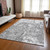 5' X 8' Gray And Ivory Abstract Washable Indoor Outdoor Area Rug Transitional Style - Gray, Ivory Color