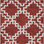 3' X 5' Brick Red And Ivory Geometric Washable Indoor Outdoor Area Rug