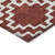 3' X 5' Brick Red And Ivory Geometric Washable Indoor Outdoor Area Rug