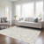 3' X 5' Beige And Ivory Geometric Washable Indoor Outdoor Area Rug Transitional Style - Beige, Ivory Color