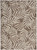 5' X 7' Brown And Ivory Palm Leaf Indoor Outdoor Area Rug