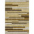 5' X 8' Khaki Taupe And Gold Striped Washable Indoor Outdoor Area Rug