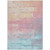 3' X 5' Salmon And Beige Abstract Washable Indoor Outdoor Area Rug