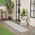 12' Black And Ivory Geometric Indoor Outdoor Runner Rug