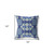 16" X 16" Dark Blue Blown Seam Geometric Indoor Outdoor Throw Pillow
