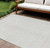 3' X 5' Ivory And Beige Geometric Washable Indoor Outdoor Area Rug Transitional Style - Ivory, Beige Color