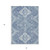 3' X 5' Navy Blue And Denim Blue Medallion Washable Indoor Outdoor Area Rug