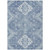 3' X 5' Navy Blue And Denim Blue Medallion Washable Indoor Outdoor Area Rug