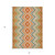 3' X 5' Beige Orange And Red Geometric Washable Indoor Outdoor Area Rug