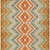 3' X 5' Beige Orange And Red Geometric Washable Indoor Outdoor Area Rug