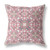 20” Magenta White Paisley Indoor Outdoor Throw Pillow