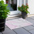2' X 3' Gray and Pink Abstract Washable Non Skid Indoor Outdoor Area Rug - Gray, Pink