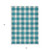5' X 8' Teal Blue And Gray Plaid Washable Indoor Outdoor Area Rug