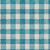 5' X 8' Teal Blue And Gray Plaid Washable Indoor Outdoor Area Rug