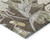 3' X 5' Brown Beige And Olive Green Botanical Leaves Washable Indoor Outdoor Area Rug