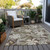 3' X 5' Brown Beige And Olive Green Botanical Leaves Washable Indoor Outdoor Area Rug