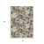 3' X 5' Brown Beige And Olive Green Botanical Leaves Washable Indoor Outdoor Area Rug