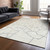 3' X 5' Ivory And Beige Abstract Washable Indoor Outdoor Area Rug Transitional Style - Ivory, Beige Color