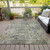 3' X 5' Pewter And Beige Abstract Washable Indoor Outdoor Area Rug - Pewter, Beige