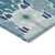 3' X 5' Teal Blue Navy Blue And Gray Ikat Washable Indoor Outdoor Area Rug