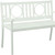 45" White Metal Garden Patio Bench