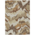5' X 8' Brown And Beige Abstract Washable Indoor Outdoor Area Rug