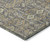 8' Runner Blue and Orange Floral Washable Non Skid Indoor Outdoor Runner Rug