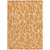 5' X 8' Orange And Ivory Geometric Washable Indoor Outdoor Area Rug Transitional Style - Orange, Ivory Color
