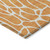 5' X 8' Orange And Ivory Geometric Washable Indoor Outdoor Area Rug Transitional Style - Orange, Ivory Color