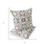 Set of Two 16" X 16" Blue and Off White Blown Seam Floral Indoor Outdoor Throw Pillow