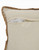 18" X 18" White Gray And Tan 100% Cotton Striped Zippered Pillow