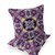Set of Two 16" X 16" Blue and Purple Blown Seam Floral Indoor Outdoor Throw Pillow Polyester Home Accent