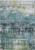6' X 8' Blue and Green Abstract Non Skid Area Rug
