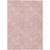 3' X 5' Pink Ivory And Blush Floral Washable Indoor Outdoor Area Rug