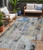 5' X 8' Blue Black And Copper Abstract Washable Indoor Outdoor Area Rug