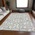 3' X 5' White Gray And Silver Geometric Washable Indoor Outdoor Area Rug