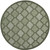 8' Green Round Geometric Indoor Outdoor Area Rug
