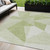 5' X 8' Artichoke Green Mint Green And Sage Geometric Washable Indoor Outdoor Area Rug
