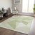 5' X 8' Artichoke Green Mint Green And Sage Geometric Washable Indoor Outdoor Area Rug