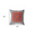 26" X 26" Orange And Gray Blown Seam Floral Indoor Outdoor Throw Pillow