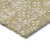 5' X 8' Gold Gray And Beige Floral Washable Indoor Outdoor Area Rug