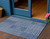 3' X 5' Navy Blue And Ivory Geometric Washable Indoor Outdoor Area Rug Transitional Style - Navy Blue, Ivory Color