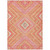 3' X 5' Coral Pink And Ivory Tribal Washable Indoor Outdoor Area Rug