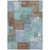 5' X 8' Brown Teal Blue And Ivory Geometric Washable Indoor Outdoor Area Rug - Brown, Teal Blue, Ivory