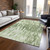 3' X 5' Green And Ivory Abstract Washable Indoor Outdoor Area Rug