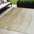 5' X 8' Taupe Beige And Ivory Ombre Washable Indoor Outdoor Area Rug