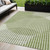 5' X 8' Green And Ivory Geometric Washable Indoor Outdoor Area Rug - 606114948414